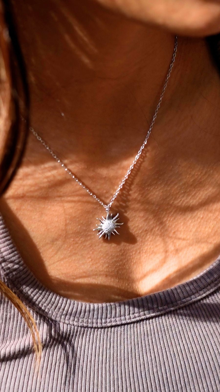Large sun shine necklace zircon stones