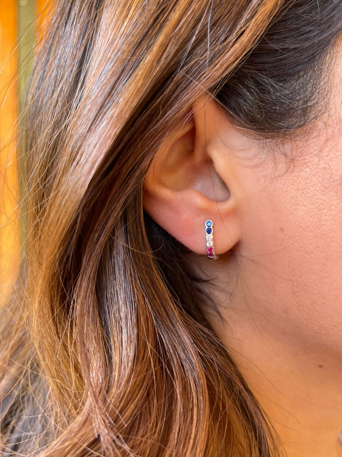 Clip colorful earrings