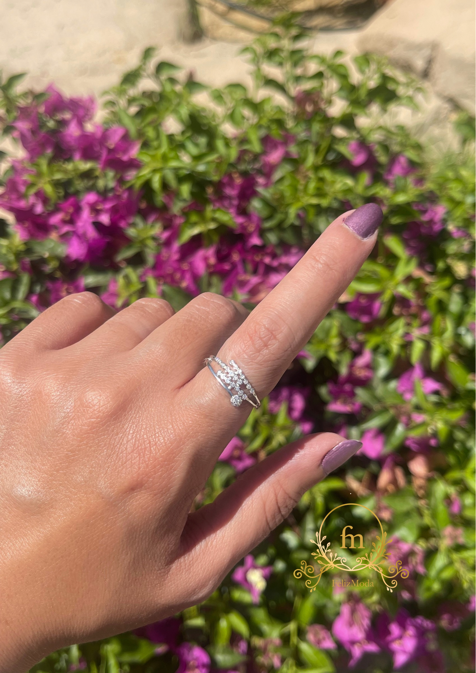 Multiple layers silver ring