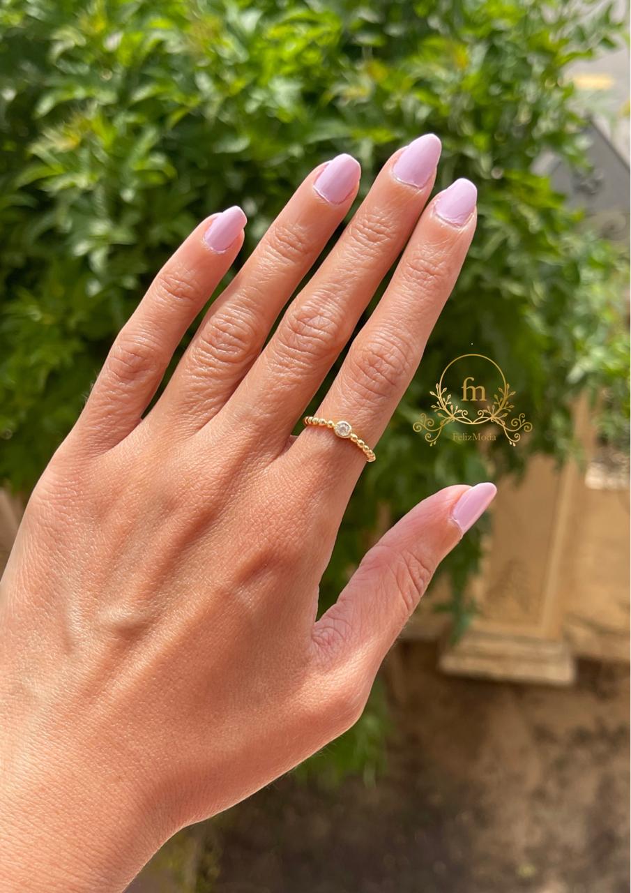 Silver ring gold plated with main zircon stone free size