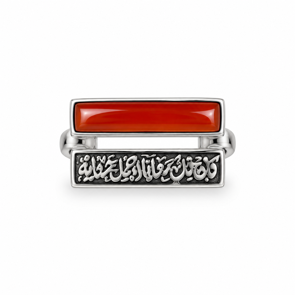 كان لك معايا اجمل حكاية Silver ring with agate stone free size