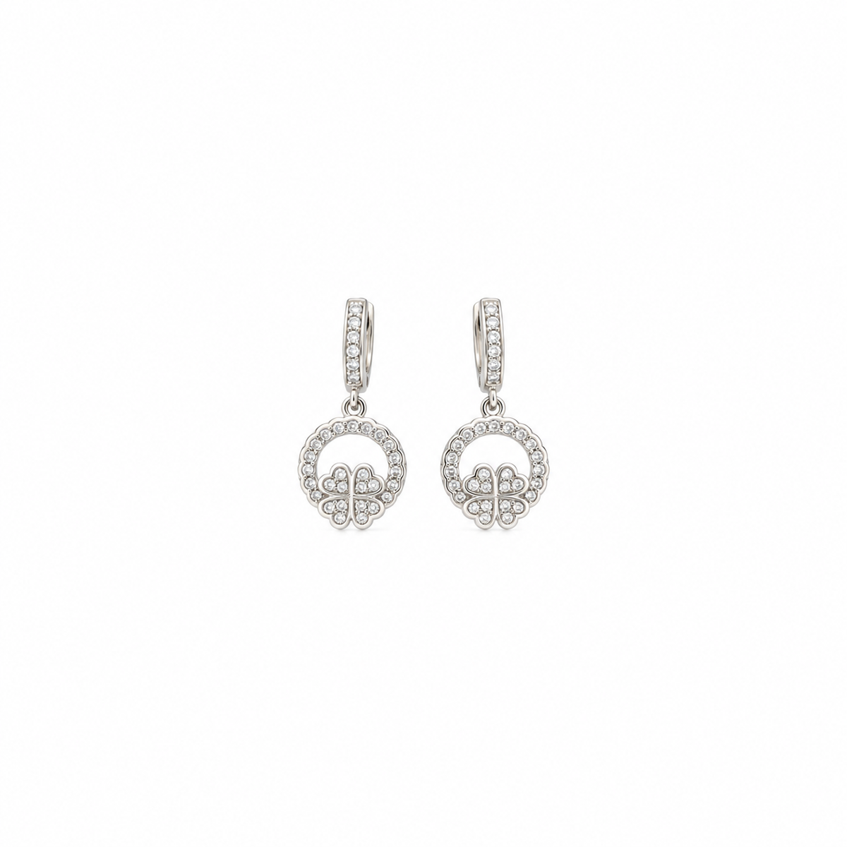 Flower silver earrings