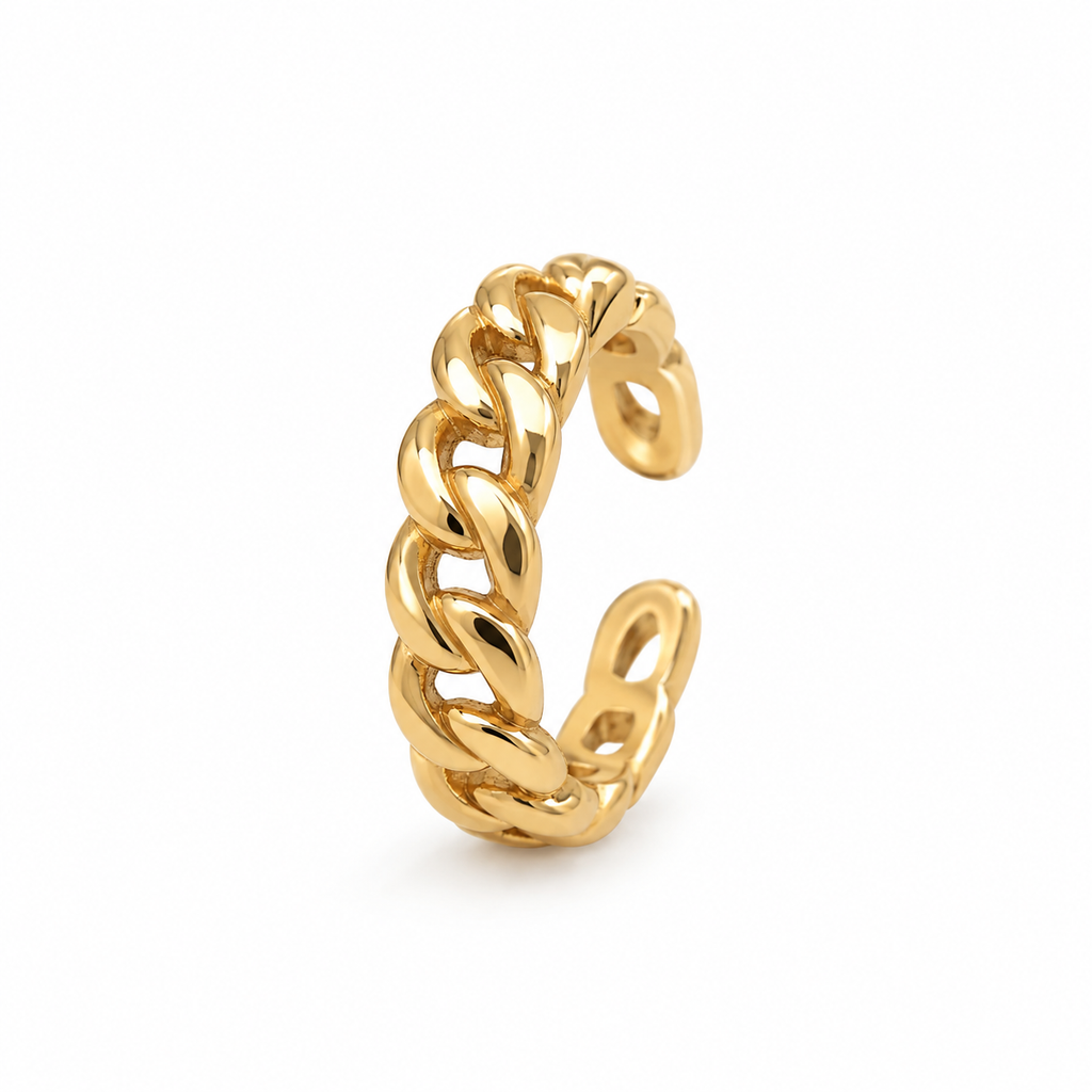 Silver ear cuff adjustable gold plated