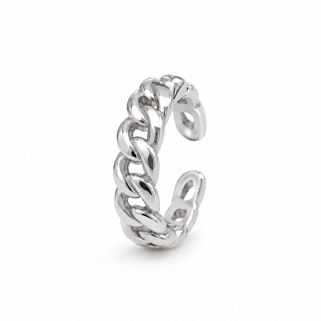 Silver ear cuff adjustable