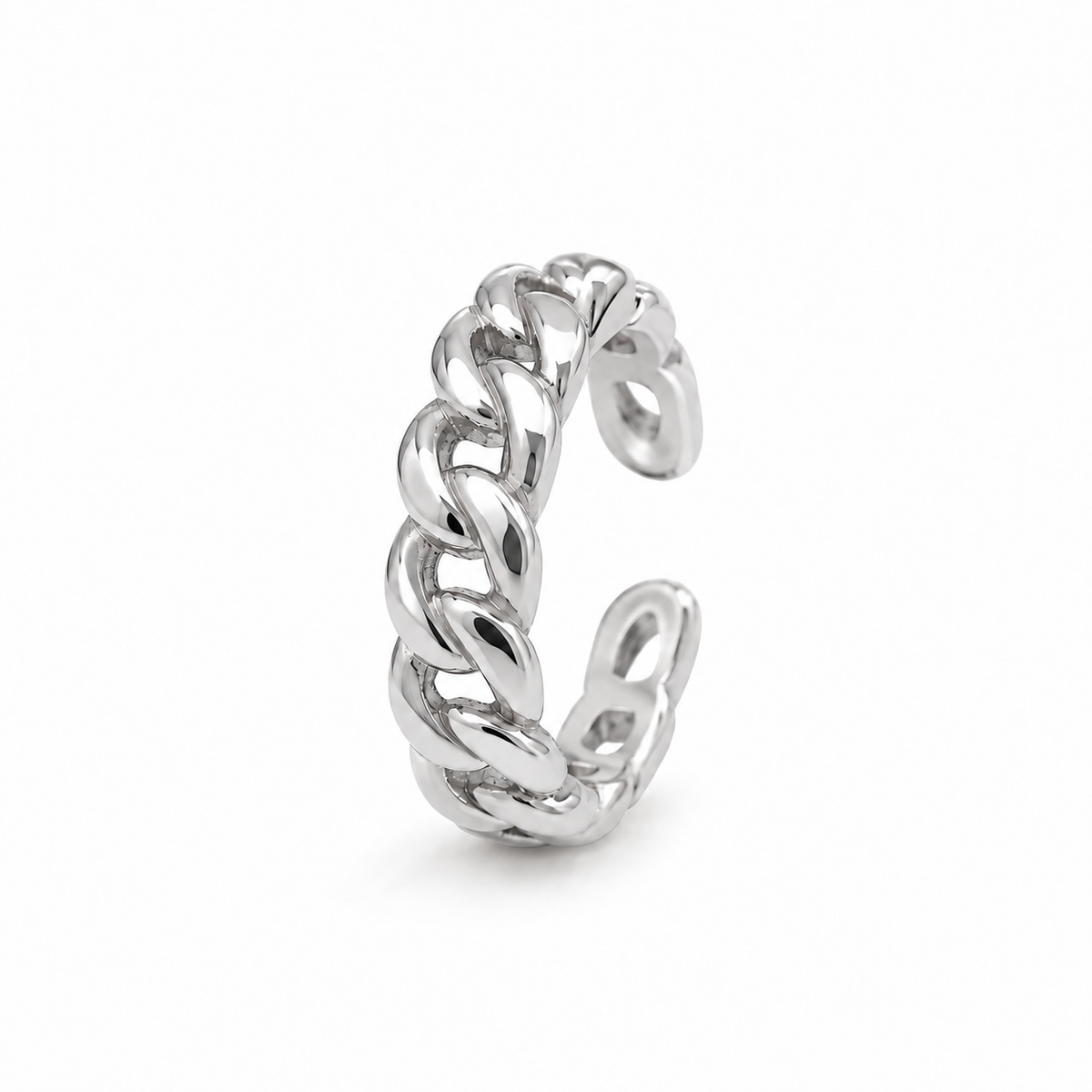 Silver ear cuff adjustable