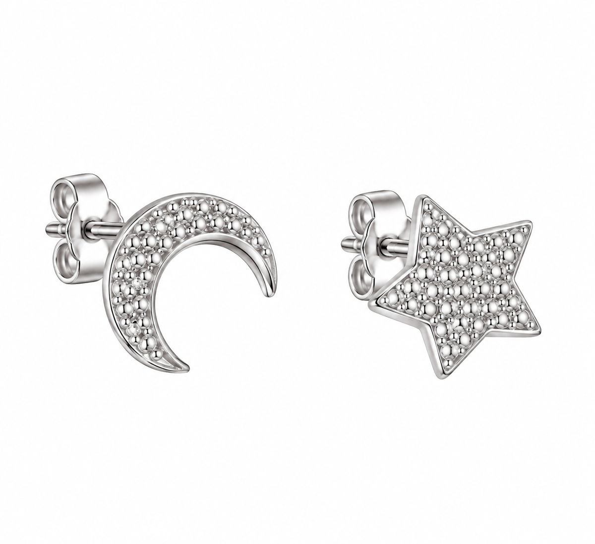 Star&crescent silver earrings