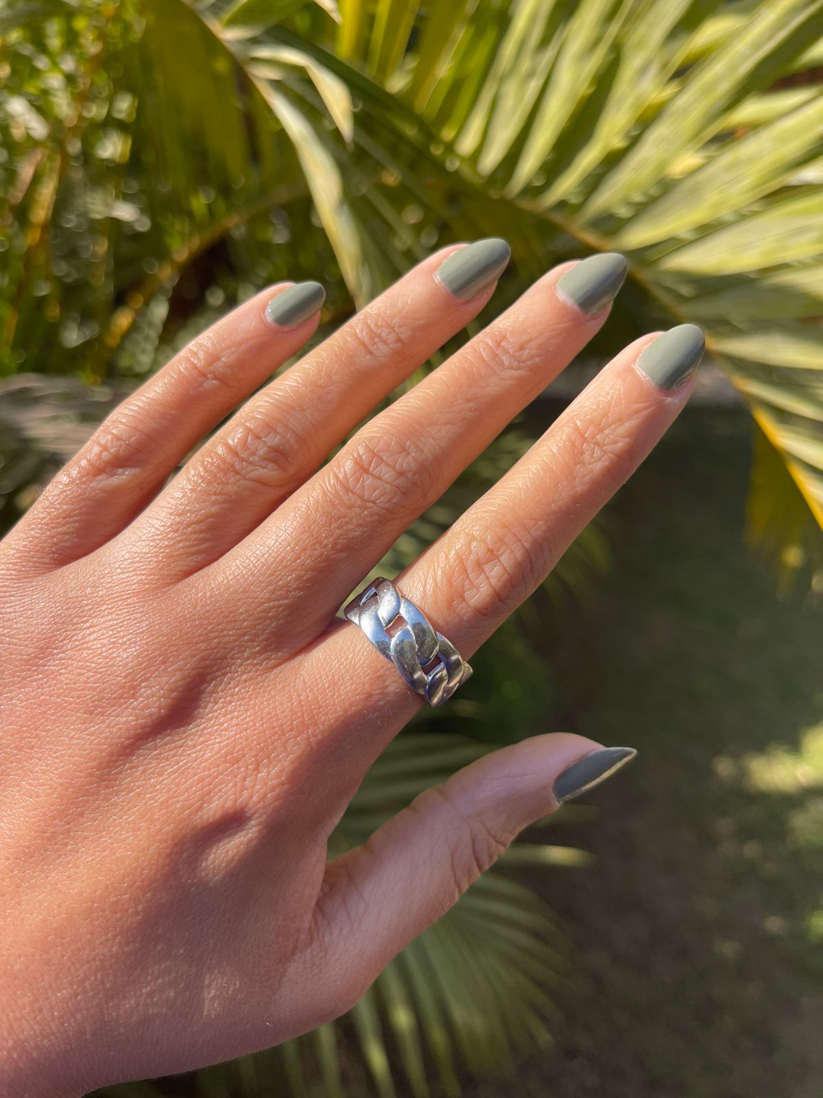 Braided silver ring size 7
