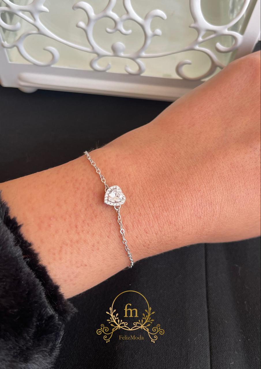Heart silver bracelet - FM25